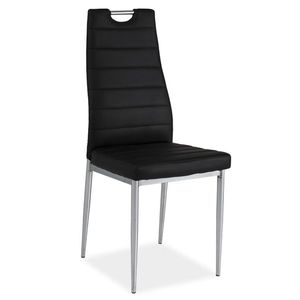 Jídelní čalouněná židle GOMILA, černá/chrom obraz
