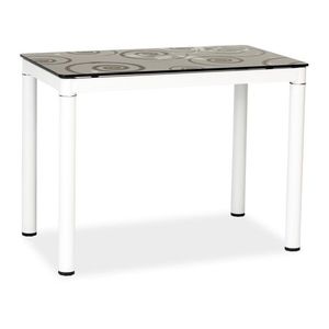 Jídelní stůl NEFON 100x60 cm, černá/bílá obraz