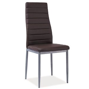 Jídelní čalouněná židle VIPAVA 1, hnědá/alu obraz