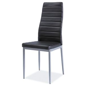 Jídelní čalouněná židle VIPAVA 1, černá/alu obraz