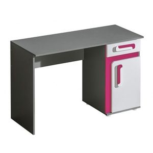 Pracovní stůl ORAKI, antracit/růžová obraz