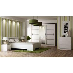 Ložnice SARON bílá (postel 160, skříň, komoda, 2 noční stolky) obraz