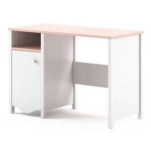 Pracovní stůl CHAUL, bílý/růžový obraz