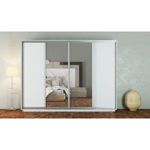 Skříň s posuvnými dveřmi GAUL o výšce 240 cm, bílá obraz