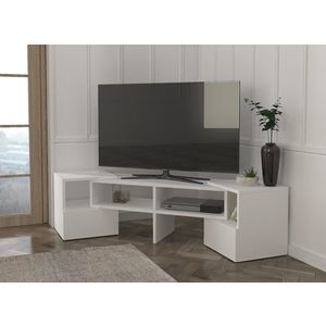 Variabilní televizní stolek DONEGAL, bílý obraz