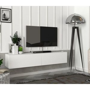 Závěsný televizní stolek HEKET, bílý obraz