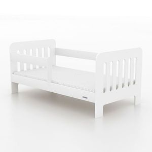 Dětská postel se zábranou STAPELIAN 140x70 cm, bílá obraz
