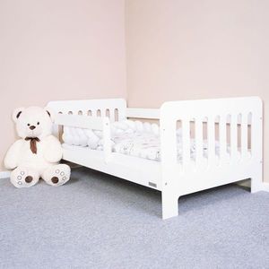 Dětská postel se zábranou STAPELIAN 160x80 cm, bílá obraz