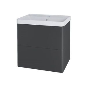 MEREO Siena, koupelnová skříňka s keramickym umyvadlem 61 cm, antracit mat CN430 obraz