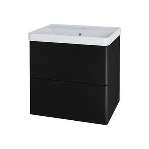 MEREO Siena, koupelnová skříňka s keramickym umyvadlem 61 cm, černá mat CN440 obraz