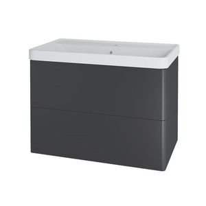 MEREO Siena, koupelnová skříňka s keramickým umyvadlem 81 cm, antracit mat CN431 obraz