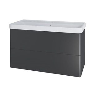 MEREO Siena, koupelnová skříňka s keramickym umyvadlem 101 cm, antracit mat CN4321 obraz