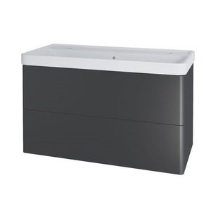 MEREO Siena, koupelnová skříňka s keramickym umyvadlem 101 cm, antracit mat CN4322 obraz