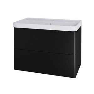 MEREO Siena, koupelnová skříňka s keramickým umyvadlem 81 cm, černá mat CN441 obraz