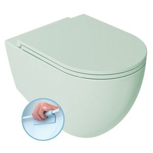 ISVEA INFINITY závěsná WC mísa, Rimless, 36, 5x53cm, zelená mint 10NF02001-2T obraz