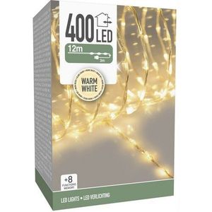 Venkovní světelný drát 400 LED, teplá bílá, IP44, 8 funkcí obraz