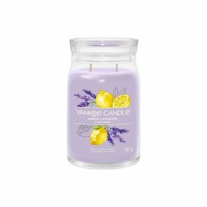 Yankee Candle vonná svíčka Signature ve skle velká Lemon Lavender, 567 g obraz