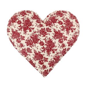 Bellatex Tvarovaný polštářek Srdce Květ bordó, 42 x 40 cm obraz