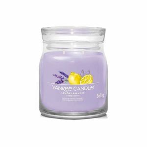 Yankee Candle vonná svíčka Signature ve skle střední Lemon Lavender, 368 g obraz