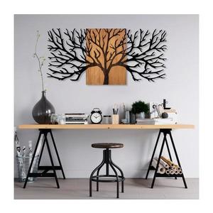 Nástěnná dekorace 150x70 cm strom dřevo/kov obraz