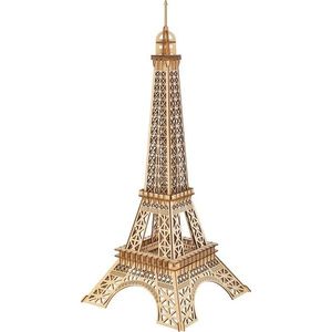 Woodcraft construction kit Dřevěné 3D puzzle Eiffelova věž střední obraz