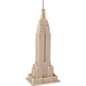 Woodcraft construction kit Dřevěné 3D puzzle Empire State Building obraz