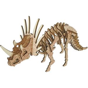 Woodcraft construction kit Dřevěné 3D puzzle Triceratops obraz