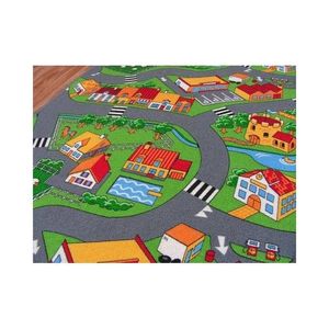 Dywany Lusczow Dětský koberec ROAD barevný, velikost 100x100 obraz