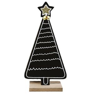 Tutumi Dřevěná dekorace vánoční stromeček černá obraz