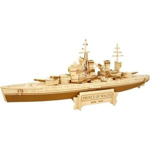 Woodcraft construction kit Dřevěné 3D puzzle bitevní loď Prince of Wales obraz