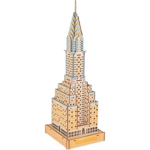 Woodcraft construction kit Dřevěné 3D puzzle Chrysler Building barevné obraz