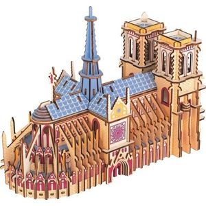 Woodcraft construction kit Dřevěné 3D puzzle Katedrála Notre-Dame obraz
