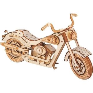Woodcraft construction kit Dřevěné 3D puzzle Motocykl HD 1 obraz