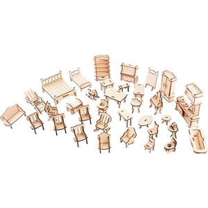 Woodcraft construction kit Dřevěné 3D puzzle Nábytek obraz