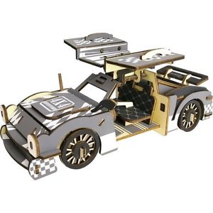 Woodcraft construction kit Dřevěné 3D puzzle Sportovní auto obraz