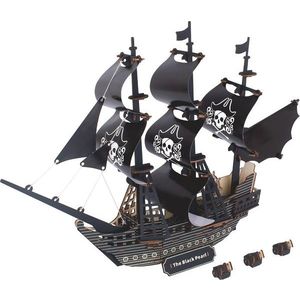Woodcraft construction kit Dřevěné 3D puzzle Woodcraft: Pirátská loď Černá perla obraz