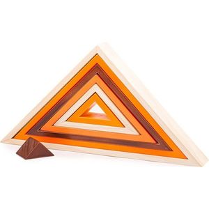 Bigjigs Toys Dřevěné skládací motorické trojúhelníky TRIANGLE I obraz