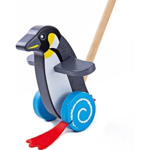 Bigjigs Toys Dřevěný jezdící tučňák PENGUIN černý obraz