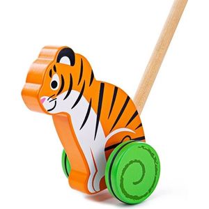 Bigjigs Toys Dřevěný jezdící tygr TIGER obraz