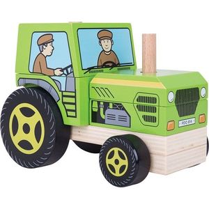 Bigjigs Toys Dřevěný nasazovací traktor TRACTOR obraz