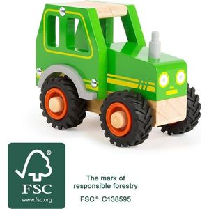 Small foot Dřevěný traktor LIBERO zelený obraz