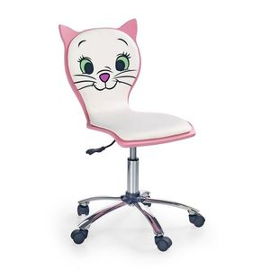 HALMAR Kancelářská židle Catty bílo-růžová obraz