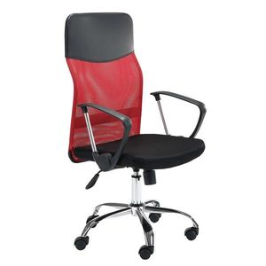 Ak furniture Kancelářská židle FULL na kolečkách červená/černá obraz