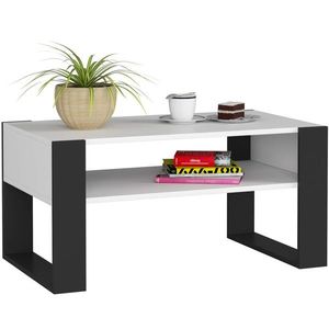 Ak furniture Konferenční stolek DOMI bílý/černý obraz