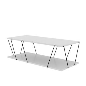 Kalune Design Konferenční stolek Labranda 120 cm bílý obraz
