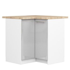 Ak furniture Kuchyňská rohová skříňka Olivie S 90 cm bílá/šedá obraz