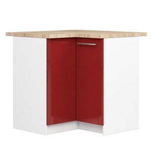 Ak furniture Kuchyňská rohová skříňka Olivie S 90 cm bílo-červená obraz