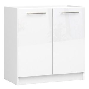 Ak furniture Kuchyňská skříňka pod dřez Olivie S 80 cm bílá/bílý lesk obraz