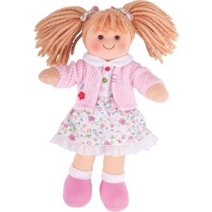 Bigjigs Toys Látková panenka POLLY 28 cm růžová obraz