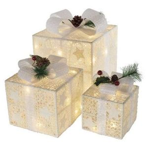 EMOS LED dárky s ozdobou Gift teplá bílá obraz